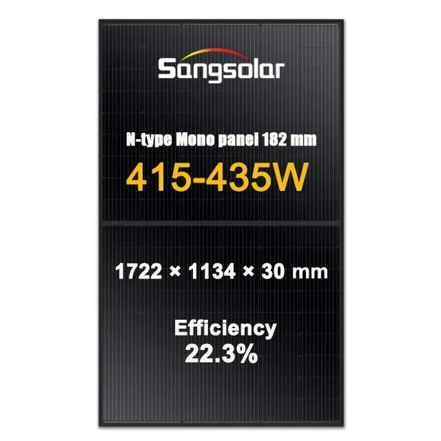 suntech solar panel Full screen N type all black 420 watt 425 watt 430 watt monocrystalline panel solar for EU market