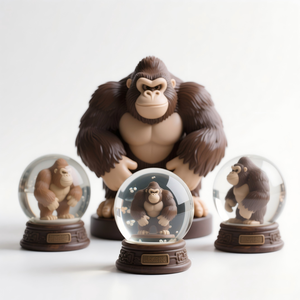 Globo <span class=keywords><strong>de</strong></span> Agua <span class=keywords><strong>de</strong></span> Resina con Gorila Adorable Personalizado <span class=keywords><strong>de</strong></span> 4 Pulgadas, Globo <span class=keywords><strong>de</strong></span> <span class=keywords><strong>Nieve</strong></span> con <span class=keywords><strong>Mono</strong></span> <span class=keywords><strong>de</strong></span> Dibujos Animados Personalizado para Habitación Infantil, Regalo Navideño - Product Image 1