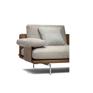 आधुनिक उच्च अंत फर्नीचर कमरे में रहने वाले कोने एल आकार कोने चमड़े के सोफे सेट - Product Image 5