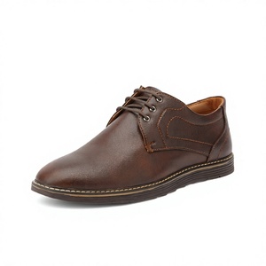 Chaussures Oxford pour hommes, style italien, formelles, en synthétique, à lacets, faites à la main, mocassins, chaussures de mariage, chaussures de ville - Product Image 4