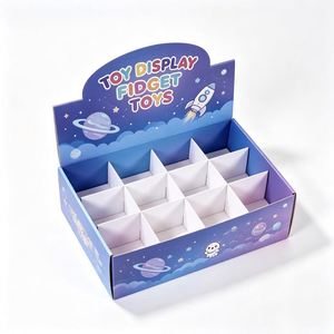 Toy <b>Display</b> Nature Toys Paperboard Counter <b>Box</b> With Dividers Eco-Friendly Self Erecting Packaging For Small Goods - Product Image 3