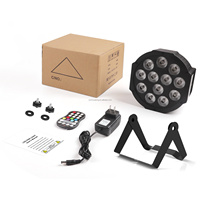 Projecteurs LED Par RGBW U`King à piles rechargeables avec 12 perles lumineuses pour mariages, bars, KTV, fêtes et scènes, avec télécommande