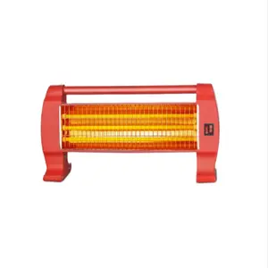 مدفأة تعمل بالأشعة تحت الحمراء للاستخدام الخارجي من المصنع في الصين درجة حرارة عالية 1200 وات مدفأة تعمل بالكوارتز الأبيض والأحمر