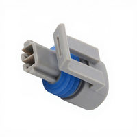 Connecteur de faisceau de câbles de capteur de radiateur automobile 2 broches avec contacts en laiton, boîtier en nylon PA66 gris, 12V 1.5A, modèle 7S0233B-2-21