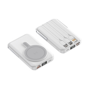 <span class=keywords><strong>Batterie</strong></span> externe magnétique sans fil ultra-mince 10000 mAh avec <span class=keywords><strong>batterie</strong></span> au lithium polymère pour une recharge portable - Product Image 3