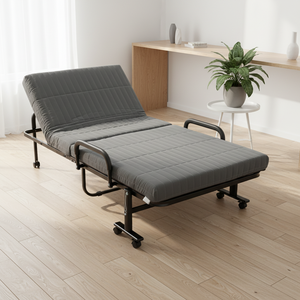 <span class=keywords><strong>Canapé</strong></span>-lit multifonction moderne en acier pour salon, dossier inclinable, pliable, capacité de charge de 150 kg, pour hôtel, école - Product Image 1