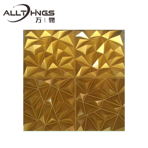 Panel/Adhesivo de Pared 3D de PVC Impermeable con Forma de Diamante para Decoración de Paredes Modernas en Sala de Estar y Dormitorio, Otros Paneles - Product Image 2