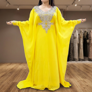 Robes de mariée américaines neuves en gros, longues, en velours, grande taille, pour femmes, à col montant, imprimées numériquement, pour l'été - Product Image 3