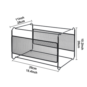 Riviste e giornali da ufficio all'ingrosso grande Rack FC rimovibile grande capacità di stoccaggio cestino Desktop in rete metallica Rack - Product Image 2