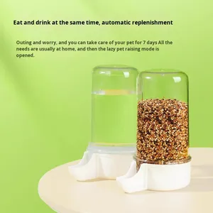 Fontaine à eau et mangeoire automatique Yee <span class=keywords><strong>Bird</strong></span> pour perroquets et calopsittes, abreuvoir de cage en matériau de qualité alimentaire, portable, double usage, pour voyage - Product Image 2