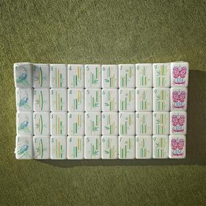 Juego de Mahjong Americano con 160 Cartas, Hecho de Acrílico Rojo Rosado, Apto para Adultos - Product Image 5