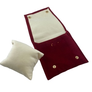 Pochette de rangement pour montre personnalisée avec logo, en velours de luxe, pour voyage, maison, boîte à montre individuelle - Product Image 3