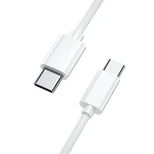 Cable usb tipo c personalizado de 1m y 2m, cable de carga rápida, color blanco y negro