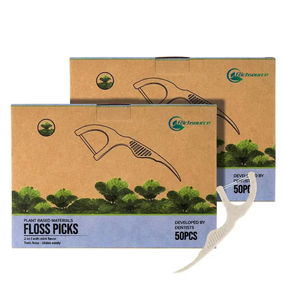 <span class=keywords><strong>Fil</strong></span> <span class=keywords><strong>dentaire</strong></span> naturel à double <span class=keywords><strong>fil</strong></span> pour le charbon de bambou biodégradable à base de plantes - Product Image 1