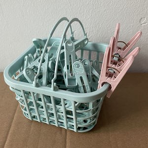 Économique, Lot de 30 Pinces à Linge en Plastique pour Séchage, Anti-Vent, avec Panier, pour Couettes, Serviettes et Cintres - Product Image 3