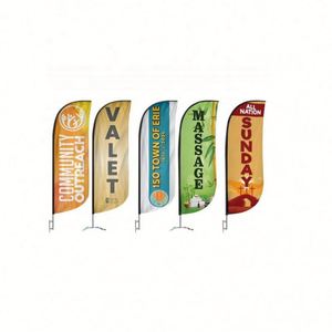 Bandera Publicitaria Voladora de Doble Cara Resistente al Viento, Bandera de Playa con Logotipo Personalizado Impreso y Estaca de Pluma para Promoción de Marca - Product Image 6