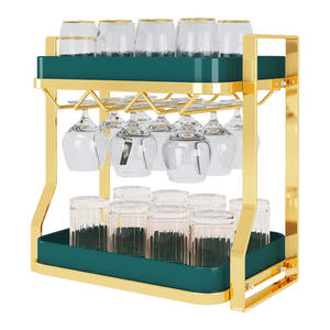 Support à Verres à Vin de Luxe pour la Maison avec Drainage, Rangement Inversé Rectangulaire Polyvalent pour Fêtes - Product Image 1