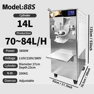 Machine à glace commerciale Dawing pour glace dure / sorbetière à glace dure, machine à glace en batch, sorbetière à glace en batch à refroidissement par eau - Product Image 3
