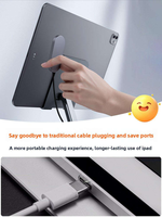 Chargeur rapide magnétique 35W pour iPad, chargeur sans fil magnétique puissant avec long câble pour iPad Pro 10, iPad Air 4, 5, 6