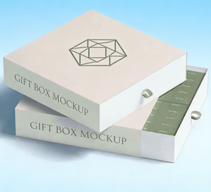 Elegante Scatola Regalo Personalizzata in Cartone Biodegradabile con Cassetto Scorrevole per Gioielli, Collane, Anelli e Bracciali, Finitura Opaca - Product Image 1