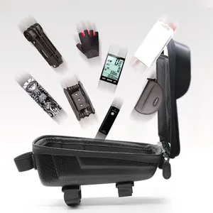 Howlighting özel bisiklet telefon ön şasi çantası su geçirmez bisiklet telefon askısı üst tüp çanta bisiklet telefon kılıfı tutucu bisiklet çantası