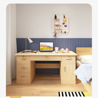 Nouveaux bureaux modernes en bois massif 2025 avec plusieurs tiroirs et fonction extensible pour bureau à domicile, ensemble chaise simple