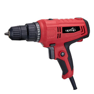 Taladro de impacto rojo de 220 V, taladro eléctrico industrial con portabrocas sin llave, motor con escobillas reversible, herramienta eléctrica de CA - Product Image 3