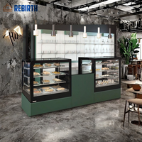 Vitrine réfrigérée pour gâteaux, refroidie par air, de qualité commerciale, directement de l'usine, pour hôtel et restaurant, élégante vitrine