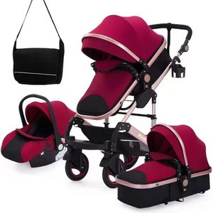 Venta Directa de Fábrica, Cochecito de Bebé 3 en 1 con Asiento Reversible, Material de Lino, Diseño Plegable, Asiento de Coche Incluido - Product Image 4