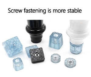 Chất lượng cao rõ ràng cao su chân bảo vệ chân PVC cách ly trong hình vuông và vòng sản phẩm nhựa - Product Image 5