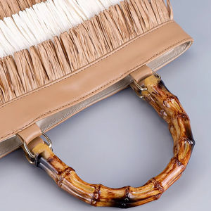 Bolsos de mano informales para mujer, borlas de verano, estilo bohemio, Asa de bambú, bolsos de playa, cremallera, vacaciones, tejido de hierba, nuevo <span class=keywords><strong>Bolso</strong></span> para mujer - Product Image 2
