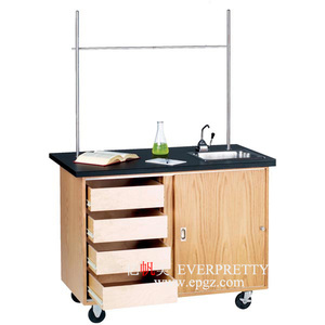 מכירות חמות מודרניות בית ספר עץ תלמיד מעבדה שולחן עם כיור - Product Image 2