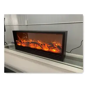 40 Inch 120V Dekoratif Listrik Perapian Heater 220V Dekorasi Api Led Listrik Masukkan Perapian