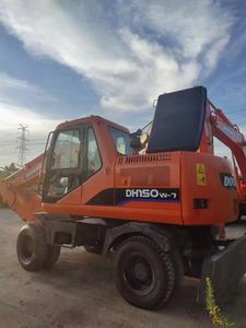 Used <span class=keywords><strong>doosan</strong></span> <span class=keywords><strong>DH150w</strong></span>-<span class=keywords><strong>7</strong></span> <span class=keywords><strong>DH150W</strong></span> DH150 DH140w 210w escavatori usati <span class=keywords><strong>doosan</strong></span> dh150/140/210 scavatore di ruote cingolate - Product Image 3