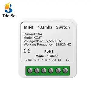 16A 220V Mini RF 433Mhz Module Wireless Switch Light Electrical Controller Home Remote Wall On Off LED Lamp