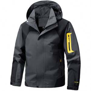 Veste coupe-vent de ski de montagne pour homme avec logo personnalisé, résistante à l'eau, doublée de polaire, coupe-vent avec capuche, vestes d'hiver - Product Image 1