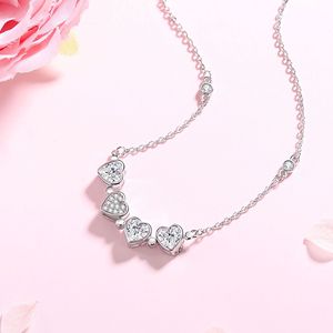 925 Sterling Zilver Rhodium Geplateerde Klavervierblad Hangertje Ketting Dames Huwelijksgeschenk Sieraden Magneetsluiting Groothandel - Product Image 4