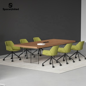 Postes de travail minimalistes en bois massif et tables de conférence de luxe SpaceUnited - Product Image 3