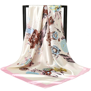 Sciarpa 1001 da donna in raso di notte da 35 pollici sciarpa da testa stampata personalizzata da 90*90cm di lusso in morbido raso etnico sciarpe scialli - Product Image 3