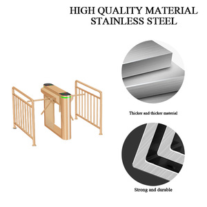 Tourniquets de reconnaissance de température intelligents manuels, pont de porte, tourniquet de sécurité à trois rouleaux utilisé pour la vérification des billets scéniques - Product Image 2
