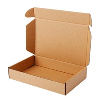 Dossiers d'expédition pliables en carton ondulé brun kraft personnalisés, gaufrage, laminage mat, revêtement UV, matériaux recyclés, cadeau