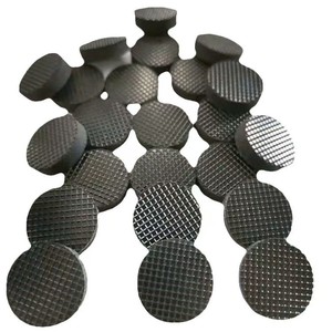 Almohadillas de silicona redondas, autoadhesivas, con rejilla, negras, esmeriladas, transparentes, fabricadas con silicona. - Product Image 3