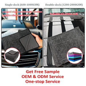 Bonne vente boucle torsadée 1200Gsm serviette de séchage de <span class=keywords><strong>voiture</strong></span> en microfibre lavage rapide en tissu pour le nettoyage de la <span class=keywords><strong>voiture</strong></span> et le nettoyage des serviettes - Product Image 2