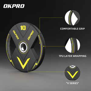 Set di Piastre Pesi in PU Uretano Premium per Sollevamento Pesi, per Palestre Commerciali e Competizioni, Vendita all'Ingrosso - Product Image 4