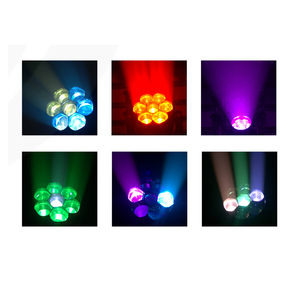 Stslite 7 pièces 150W RGBW LED Pixel Zoom Wash Moving Head Éclairage extérieur étanche IP65 pour festival de musique, concert, fête, discothèque - Product Image 4