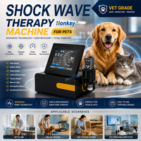 Système de thérapie par ondes de choc vétérinaire portable pour chats, chiens, chevaux et moutons, avec massage manuel et remplacement des sondes pour la colonne vertébrale et le cou