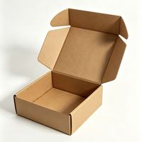 Boîte d'expédition en carton kraft brun personnalisée, boîte pliante en carton ondulé avec logo de marque pour l'emballage e-commerce