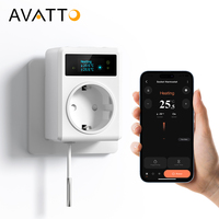 WT580-EU 16A Enchufe Termostático Inteligente WiFi para la UE con Control Tuya para Calefacción y Refrigeración de Invernaderos y Peceras, Compatible con OEM y ODM