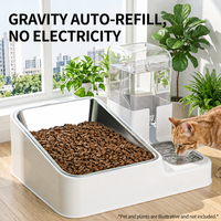 Gamelle anti-renversement 2-en-1 pour chien et chat au design moderne – Bols anti-déversement pour nourriture et eau pour animaux de compagnie
