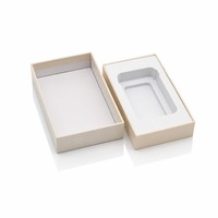 Boîte cadeau de luxe en gros avec couvercle et base, emballage en carton rigide avec plateau blister pour accessoires de téléphonie mobile